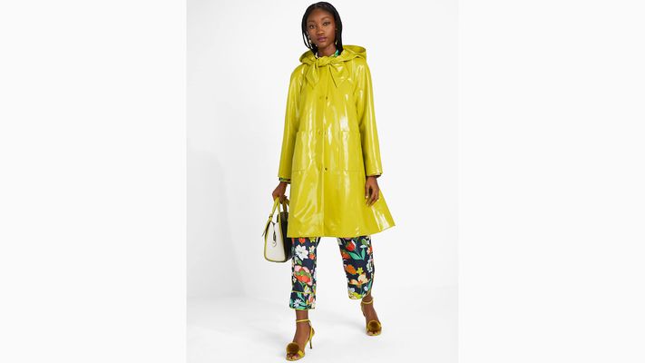 Kate Spade City Slicker Raincoat, Lime Zest