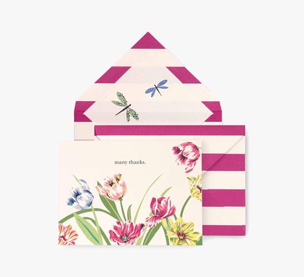 Kate Spade Dragonfly Tulips Card Set