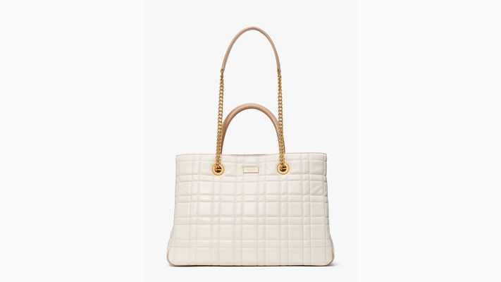 Kate Spade Evelyn Quilted Medium Convertible Shopper Bag, Ivory