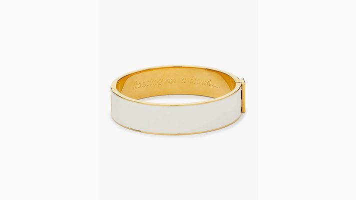 Kate Spade Floating On A Cloud Idiom Bangle, White