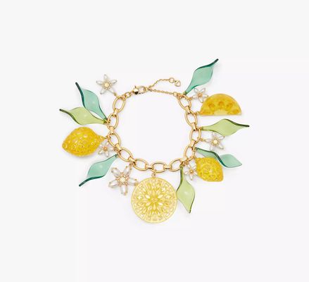 Kate Spade Fresh Squeeze Charm Bracelet, Yellow