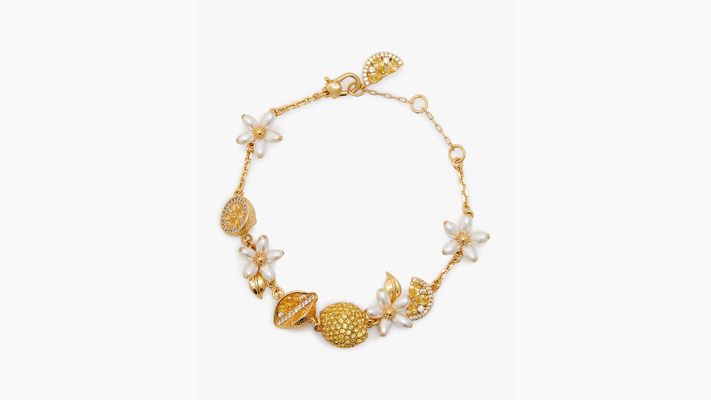 Kate Spade Fresh Squeeze Scatter Line Bracelet, Yellow