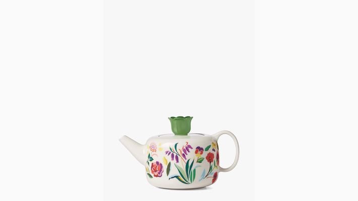 Kate Spade Garden Floral Teapot, White