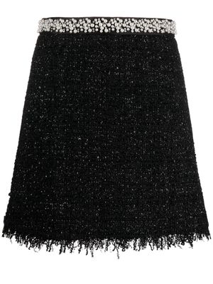 Kate Spade high-waisted embellished tweed skirt - Black