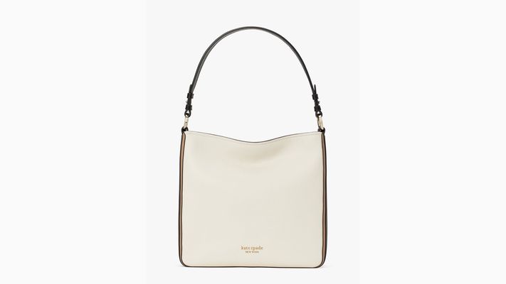 Kate Spade Hudson Colorblocked Large Hobo Bag, Parchment