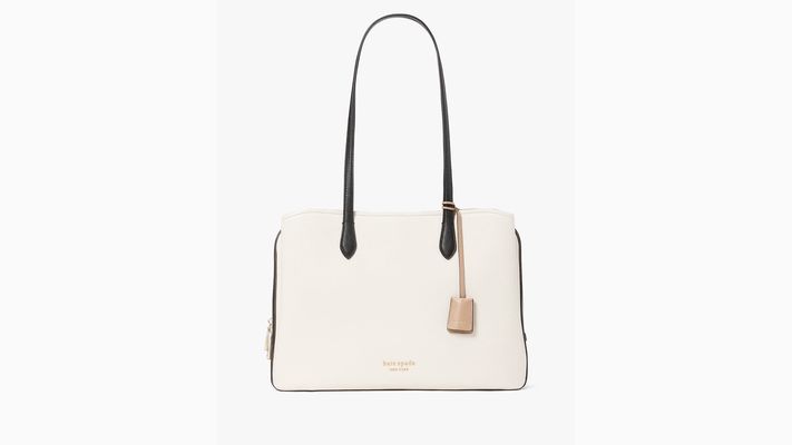 Kate Spade Hudson Colorblocked Large Work Tote, Parchment