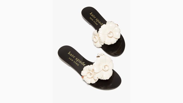 Kate Spade Jaylee Slide Sandals, Black/French Cream