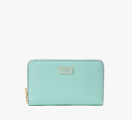 Kate Spade Katy Medium Zip-Around Wallet, Mint Liqueur