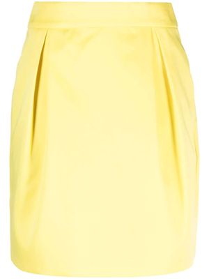 Kate Spade knife-pleat high-waist skirt - Yellow