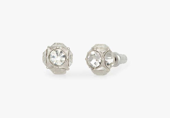 Kate Spade Lady Marmalade Studs, Clear/silver