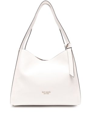 Kate Spade large Knott leather shoulder bag - White