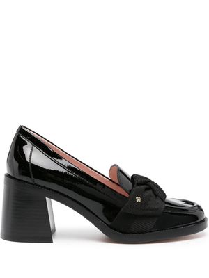 Kate Spade Leandra 70mm leather loafer pumps - BLACK