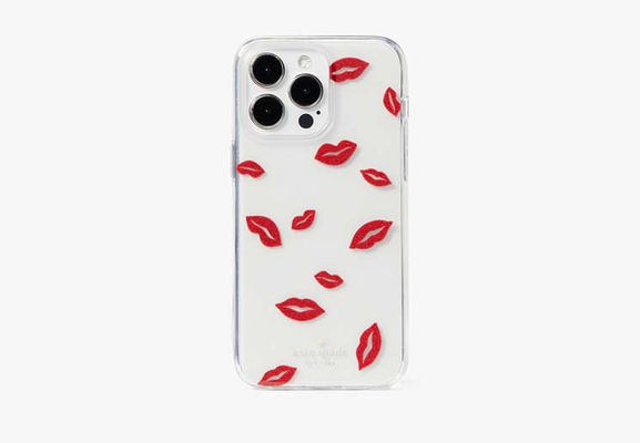 Kate Spade Lip Toss Printed Iphone 15 Pro Max Case, Clear