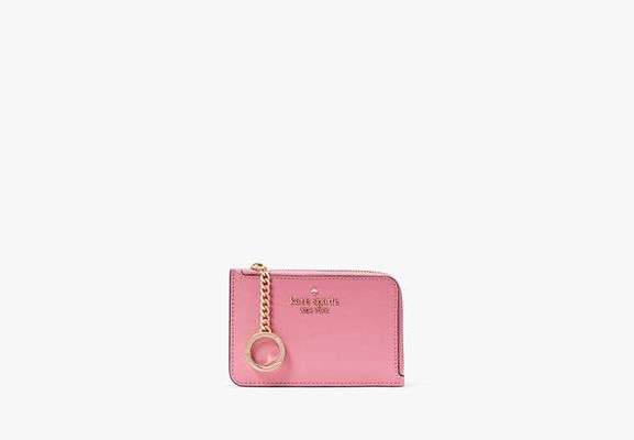 Kate Spade Madison Medium L-Zip Card Holder, Blossom Pink