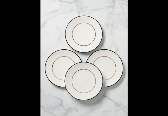 Kate Spade Make It Pop 4-Piece Accent Plate Set, White