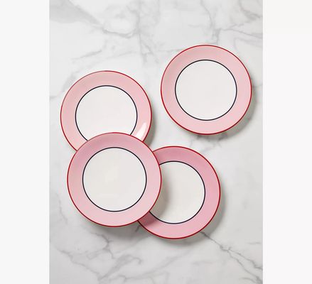 Kate Spade Make It Pop 4-Piece Dinner Plate Set, Pink