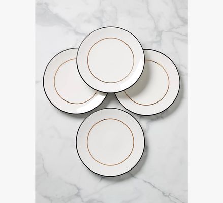 Kate Spade Make It Pop 4-Piece Dinner Plate Set, White