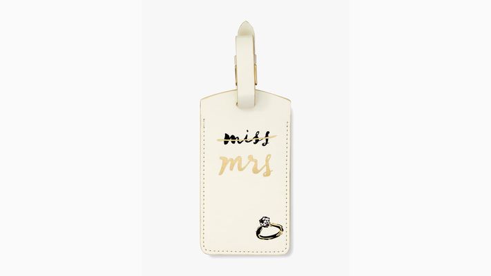 Kate Spade Miss To Mrs Luggage Tag, Parchment