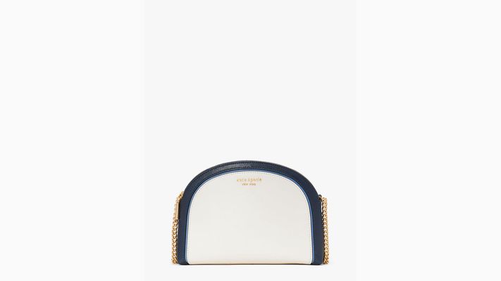 Kate Spade Morgan Colorblocked Double-Zip Dome Crossbody, Cream