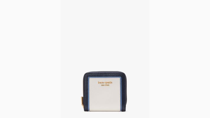 Kate Spade Morgan Colorblocked Small Compact Wallet, Cream