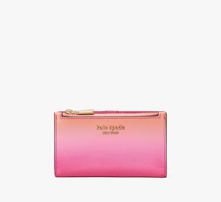 Kate Spade Morgan Ombre Small Slim Bifold Wallet, Melon Ball