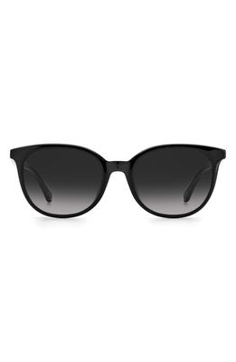 kate spade new york 51mm andrias round sunglasses in Black /Grey Shaded