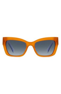 kate spade new york 53mm valeria/s cat eye sunglasses in Brown/Grey Shaded