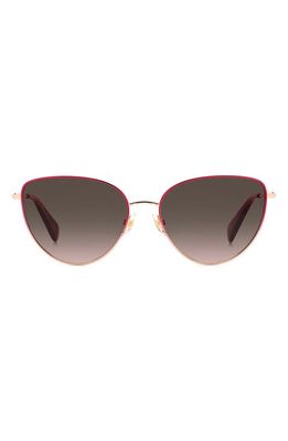 kate spade new york 55mm hailey/g/s cat eye sunglasses in Rose Red/Brown Gradient