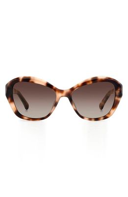 kate spade new york aglaia 54mm gradient cat eye sunglasses in Beige/Brown Grad Polarized