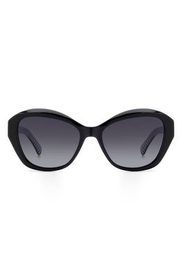 kate spade new york aglaia 54mm gradient cat eye sunglasses in Black/Grey Shaded