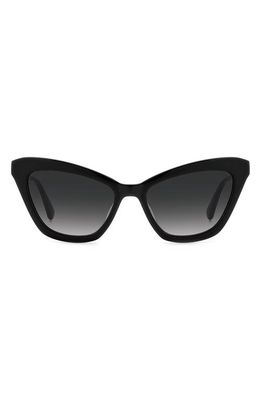 kate spade new york amelie 54mm gradient cat eye sunglasses in Black/Grey Shaded