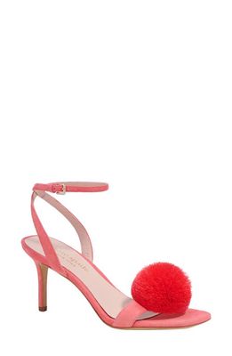 kate spade new york amour pom ankle strap sandal in Pink Peppercorn