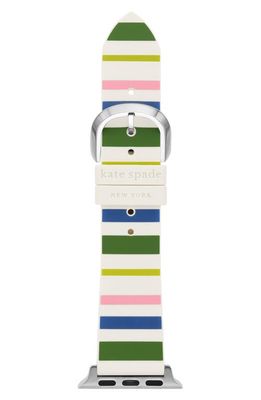 kate spade new york Apple Watch® or Samsung Galaxy Watch® stripe silicone watchband in Multi