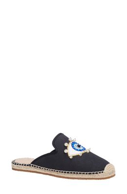 kate spade new york azura evil eye espadrille mule in Black