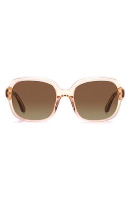 kate spade new york babbette 55mm polarized square sunglasses in Pink