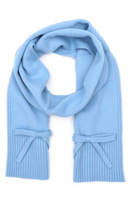 kate spade new york bow wool scarf in Autumn Sky