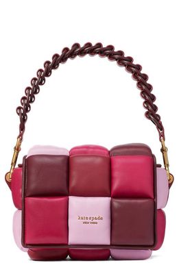 kate spade new york boxxy smooth leather large crossbody bag in Renaissance Rose Multi