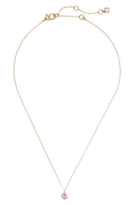 kate spade new york brilliant statements cubic zirconia pendant necklace in Pink