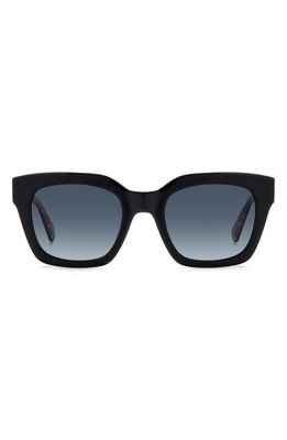 kate spade new york camryns 50mm gradient polarized square sunglasses in Black/Gray Polar