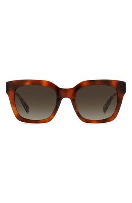 kate spade new york camryns 50mm gradient polarized square sunglasses in Medium Brown