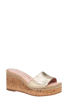 kate spade new york cosette espadrille wedge sandal in Pale Gold