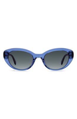 kate spade new york crystals 51mm round sunglasses in Blue /Grey Shaded