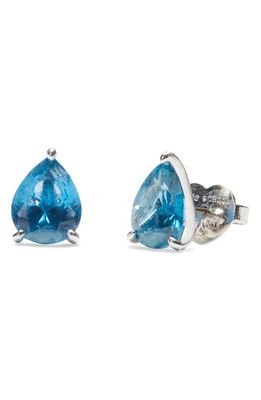 kate spade new york cubic zirconia stud earrings in Blue/Silver
