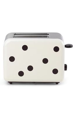 kate spade new york dot 2-slice toaster in Black/White