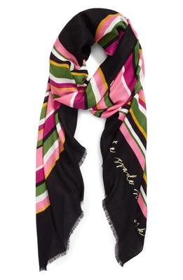 kate spade new york festive multistripe oblong scarf