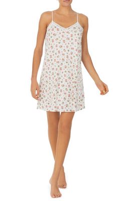 kate spade new york floral lace trim chemise in White/Dits