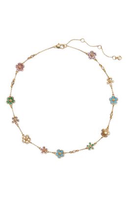 kate spade new york flower station necklace in Gold Multi