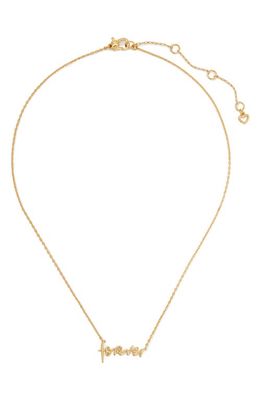 kate spade new york forever pendant necklace in Gold.