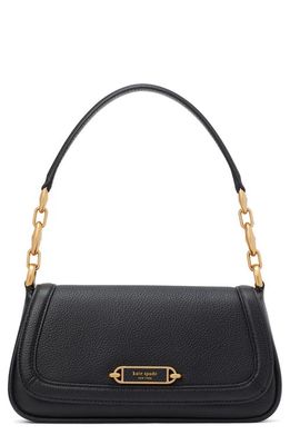 kate spade new york gramercy pebbled leather small shoulder bag in Black