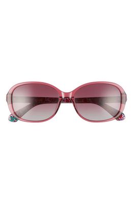 kate spade new york izabella 55mm gradient oval sunglasses in Opal Burgundy/Burgundy Grad